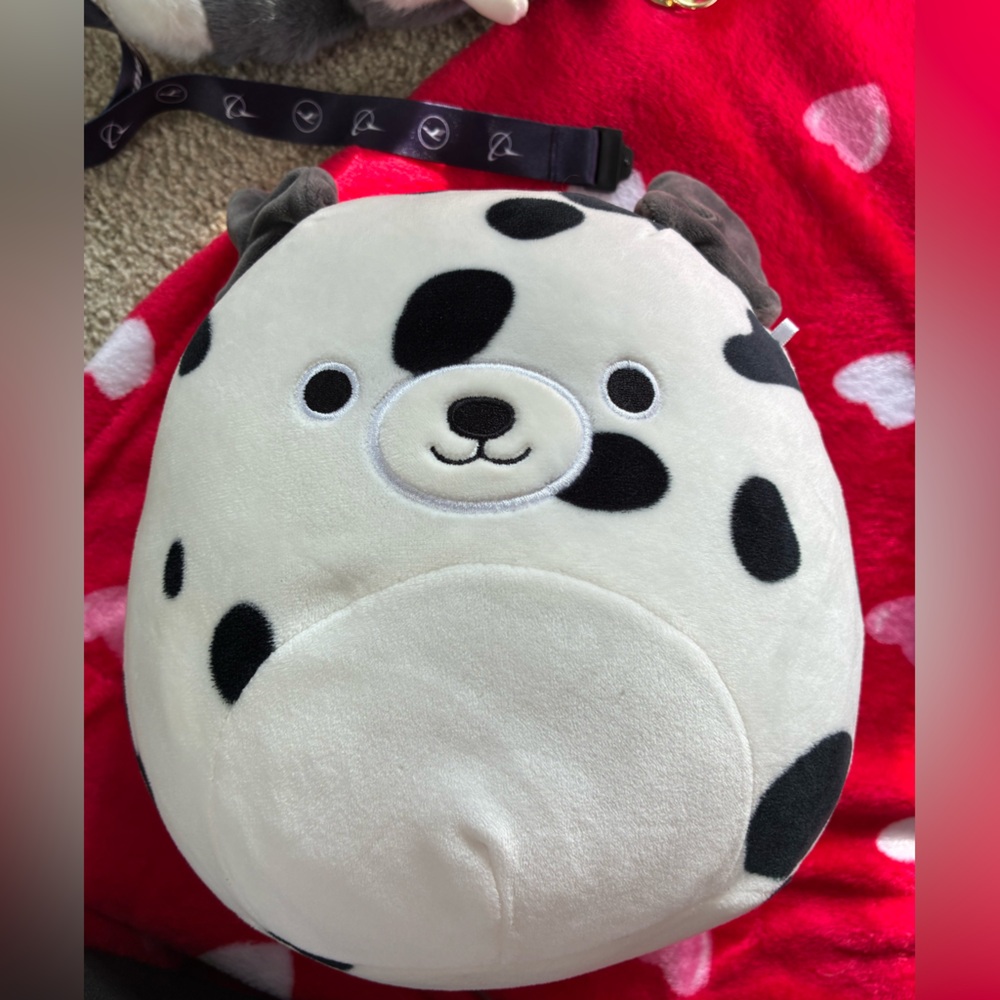 Squishmallows Dalmatian Plush with Black Spots